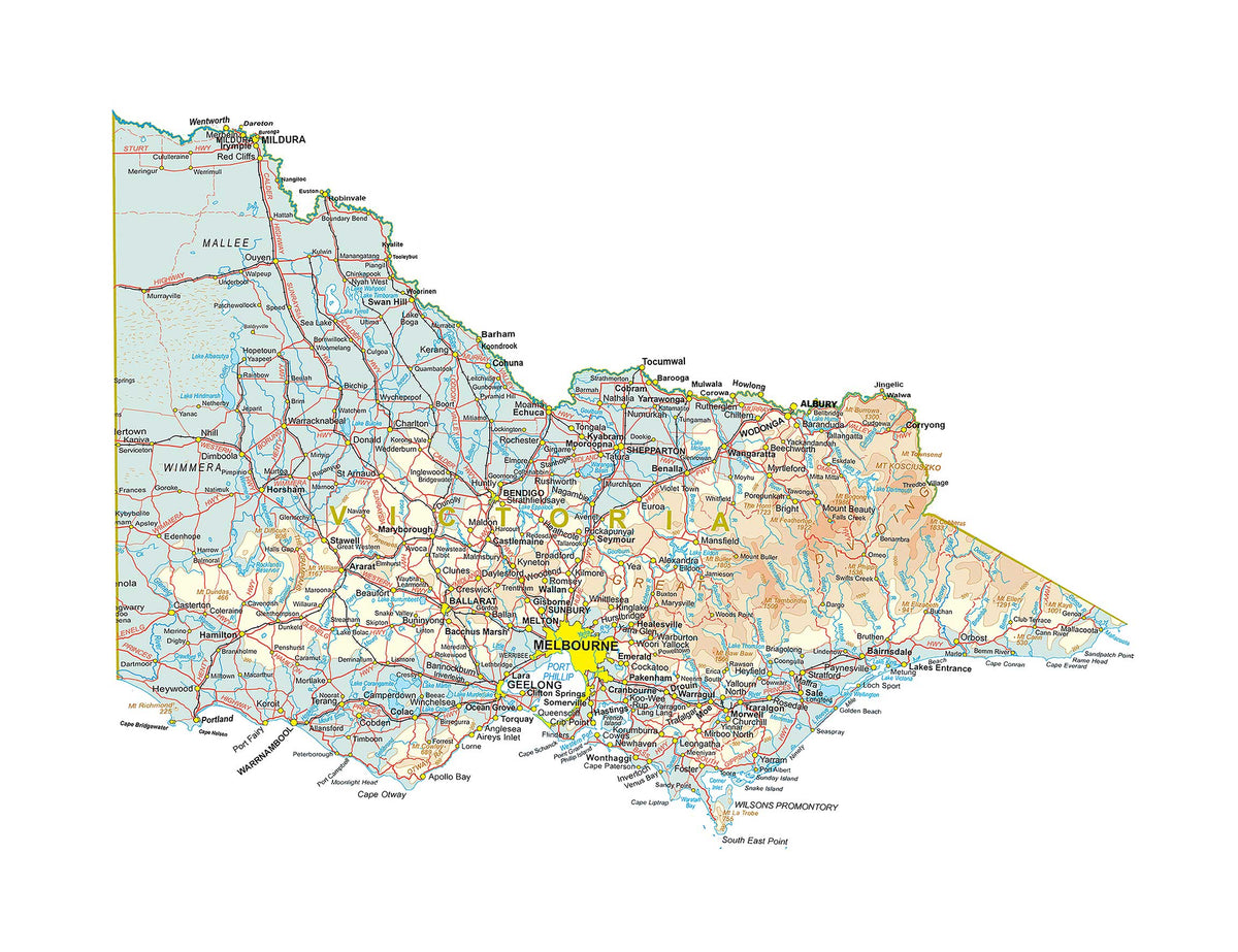 Victoria STATE Travellers Map Vinyl Caravan Decal Dave's Decals