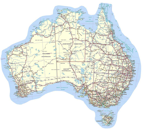 Aussie Traveller Map Decals