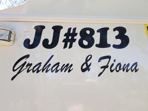 Personalised Vinyl Caravan Decal