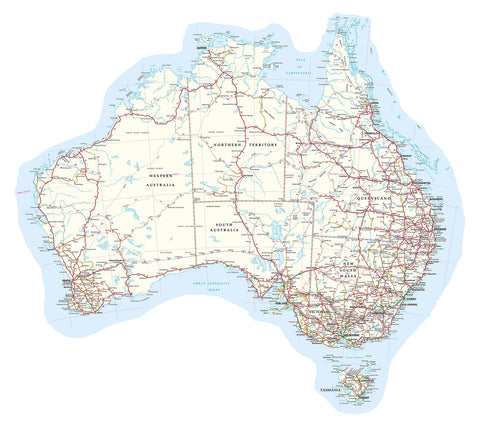 MINI Aussie Traveller Map Vinyl Decal