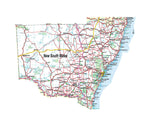 STATE Travellers Map of New South Wales Vinyl Decal