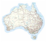 HUGE Aussie Traveller Map Vinyl Decal