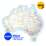 GIANT Aussie Traveller Map Vinyl Decal