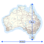MEDIUM Aussie Traveller Map Vinyl Decal